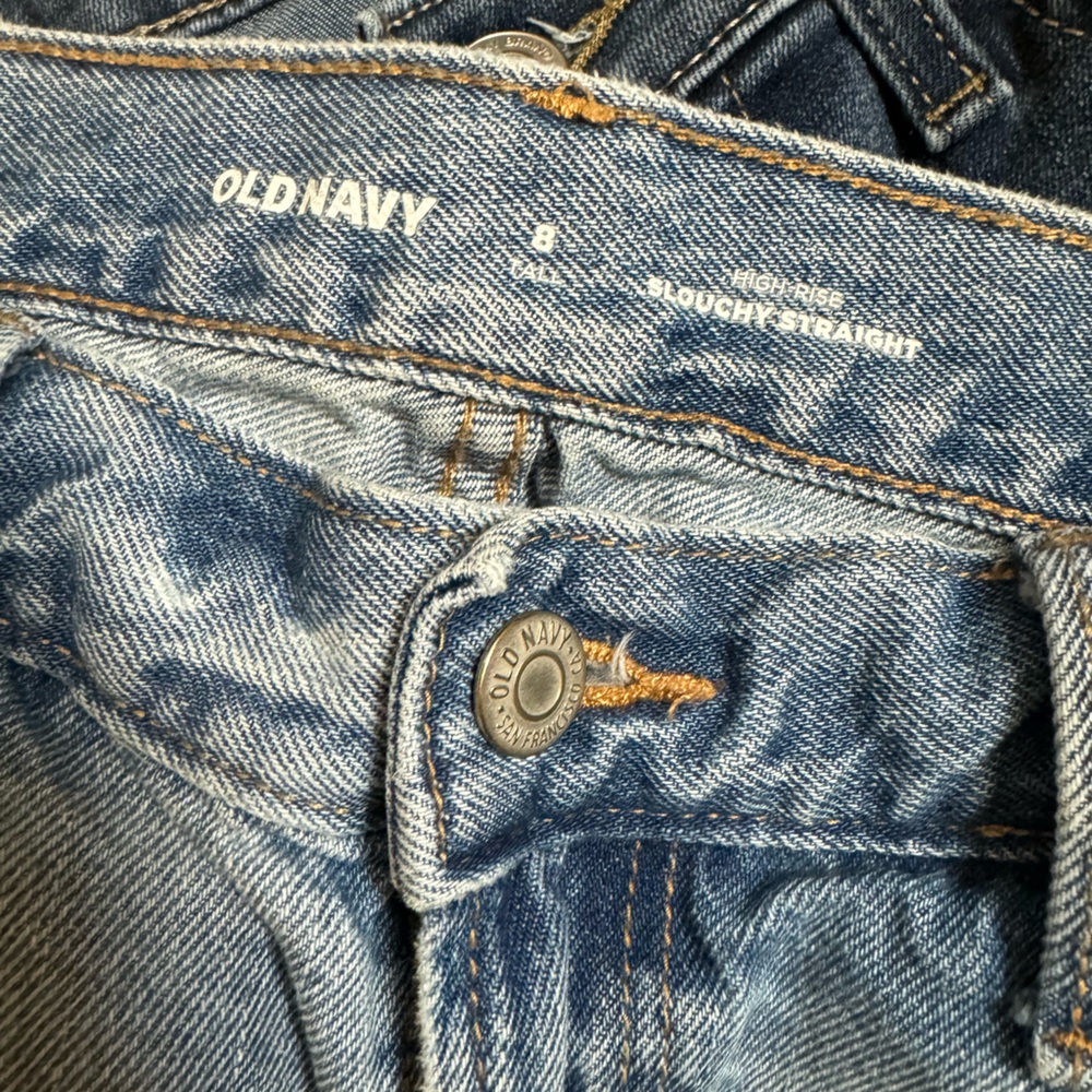 High rise straight jeans